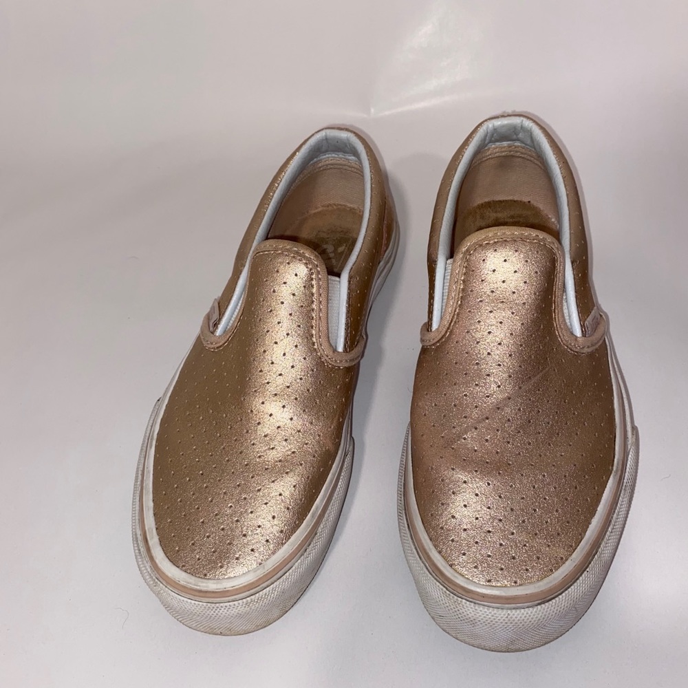 Rose Gold slip on Vans